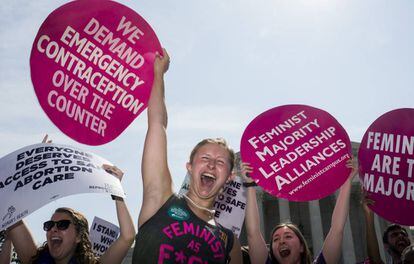 Una protesta feminista en Estados Unidos.