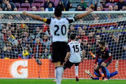 El Valencia marca uno de sus goles