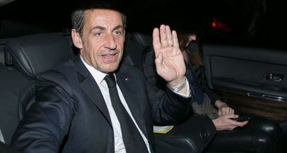 Nicolas Sarkozy y Carla Bruni, el pasado 11 de marzo en Par&iacute;s.