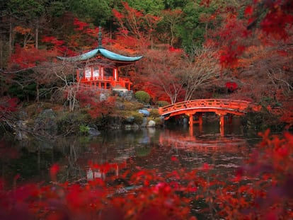 En la imagen, templo japonés de Daigoji en Tokio (Japón) también conocido como el 'templo de las flores', fue declarado Patrimonio de la Humanidad en 1994.