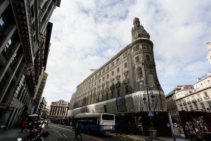 Estado de las obras del Centro Canalejas, en Madrid.