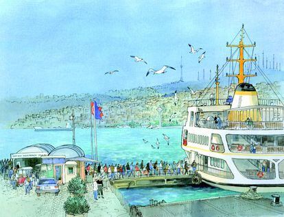 El embarcadero de Üsküdar de Estambul.