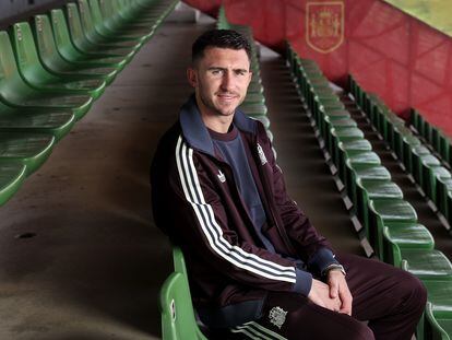 Aymeric Laporte, en la Ciudad de fútbol de Las Rozas.