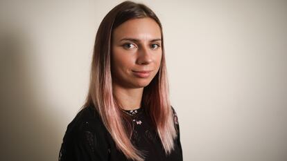 Kristsina Tsimanuskaia el 5 de agosto de 2021 en Varsovia.