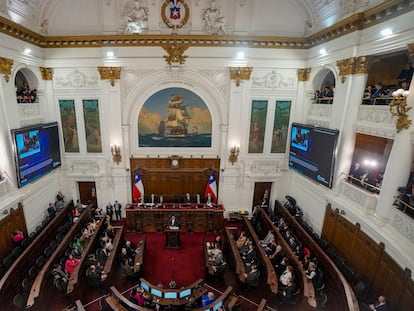 Sesión inaugural del Consejo Constitucional, dentro del antiguo edificio del Congreso en Santiago, el 7 de junio de 2023.