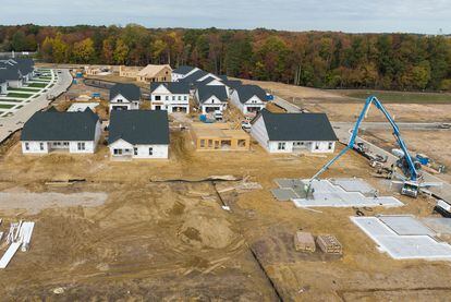 Construcción de casas en Trappe (Maryland), en marzo.