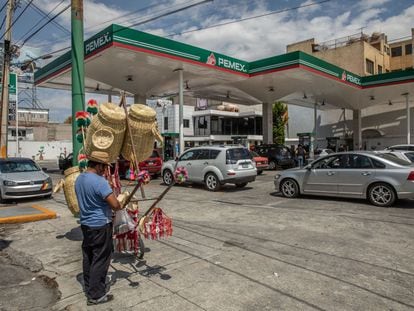 Una gasolinera de Petróleos Mexicanos en la Ciudad de México.