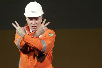 Eike Batista en la inauguración de un pozo petrolero en Río de Janeiro.
