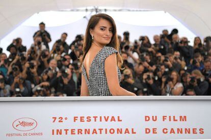 La actriz española Penélope Cruz durante la presentación de la película 'Dolor y Gloria' este sábado, en Cannes.