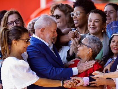 Lula da Silva, durante un acto con un grupo de mujeres.