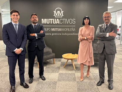 De izqda. a dcha: Gonzalo Alcalde, José Belascoain, Abigail Castro-Rial y Jesús Diz.