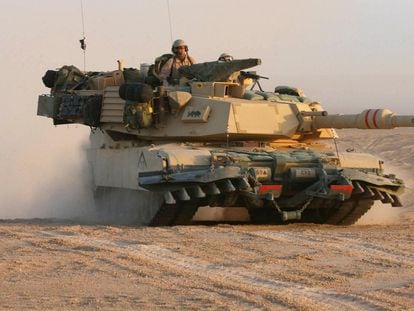 Un tanque M1A1 Abrams
