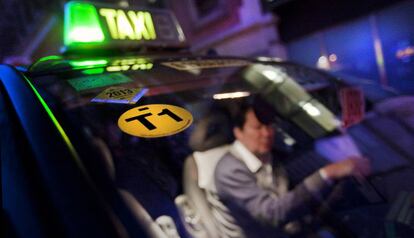 Un taxista de Barcelona.