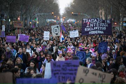 Manifestación del 8-M en 2022 en Madrid 