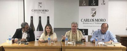 De izquierda a derecha: Carlos Aganzo, Mercedes Monmany, César Antonio Molina y Carlos Moro.