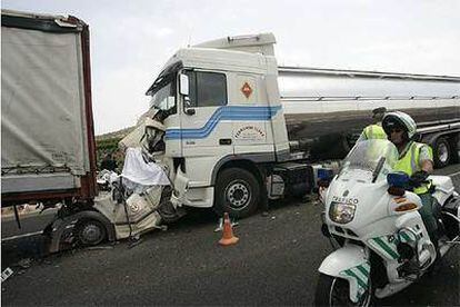 Imagen de archivo de un accidente mortal en la A-7 en La Vall d'Uixó.