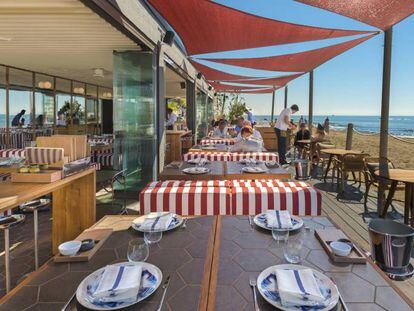 Terraza en la playa de Marbella (Málaga)