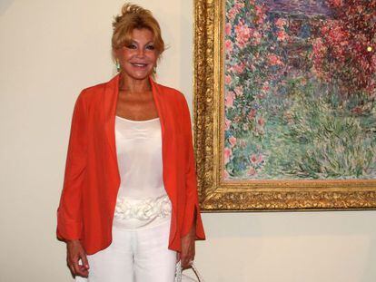 Carmen Thyssen durante la presentaci&oacute;n de la exposici&oacute;n de Girona. 