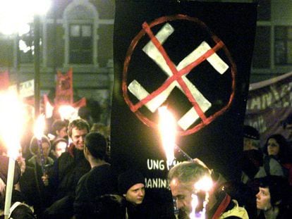 Manifestaci&oacute;n contra el racismo en Estocolmo