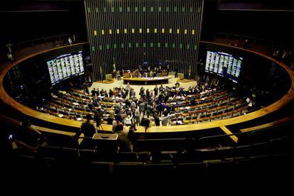 Vista general de la plenaria de laCámara de Diputados del Parlamento Brasileño.