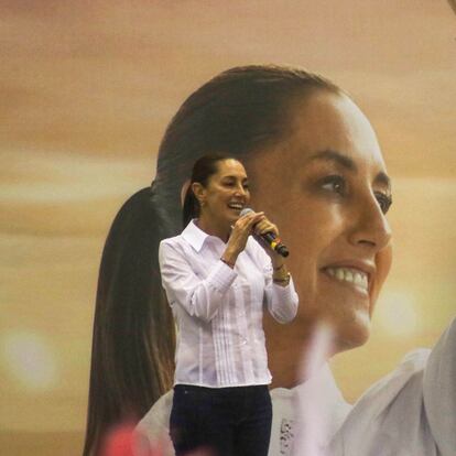Claudia Sheinbaum en el World Trade Center de Boca del Río (Veracruz), el 20 de noviembre.