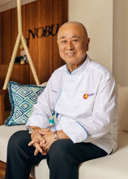 El cocinero Nobu Matsuhisa, momentos antes de la entrevista, en una imagen proporcionada por Nobu Ibiza Bay.