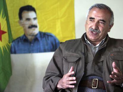 El comandante de la guerrilla del PKK Murat Karayilan, durante una entrevista desde las monta&ntilde;as Kandil.