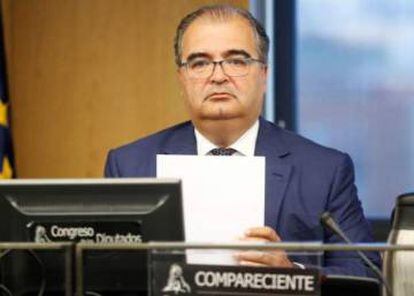 Ángel Ron, expresidente de Banco Popular en el Congreso de los Diputados