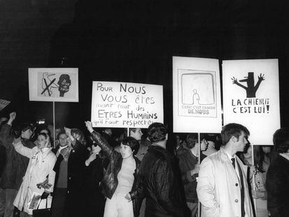 Un grupo de manifestantes en una de las movilizaciones de Mayo del 68.