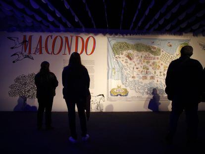Territorio Macondo, en la Feria del Libro de Bogotá, que recrea en 3.000 metros cuadrados la comarca imaginaria de Gabriel García Márquez.