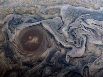 Imagen de Júpiter captada por 'Juno'.