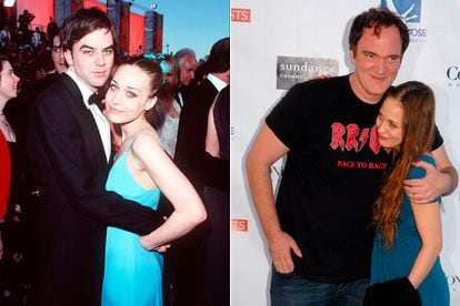 Apple, con su entonces pareja, el director Paul Thomas Anderson, en los Oscar de 1998, y junto a Quentin Tarantino en el festival de Sundance de 2006.
