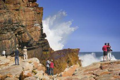 Turistas en el Cabo de Buena Esperanza, en Ciudad del Cabo (Sudáfrica).