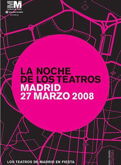 Cartel de la II edición de la Noche de los Teatros