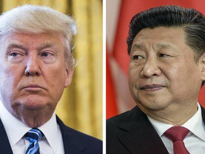 Trump y Xi Jinping en dos imágenes de archivo.