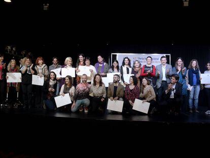 Los ganadores en la Feria del Libro de Buenos Aires.