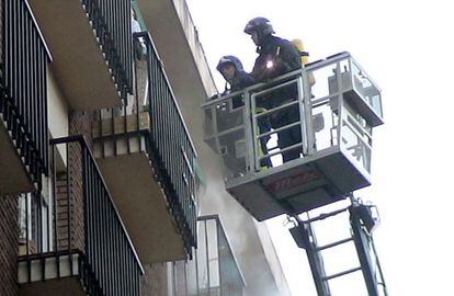 Incencio en una vivienda del centro de Madrid ocurrido en 2006.
