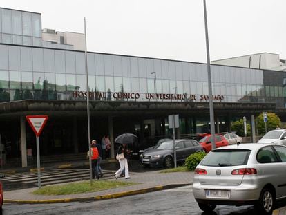 Fachada del hospital Clínico Universitario de Santiago de Compostela.
