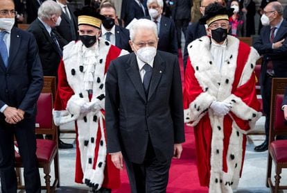 Sergio Mattarella, President of the Republic of Italy, at the inauguration of the judicial course on January 21.