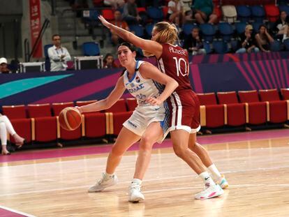 Maria Fasoula durante el partido entre Grecia y Letonia este viernes en la fase de grupos del Eurobasket.