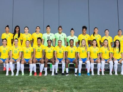 La selección femenina de Brasil que jugará en los Juegos Olímpicos de Tokio 2020.