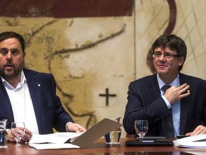 Oriol Junqueras y Carles Puigdemont.