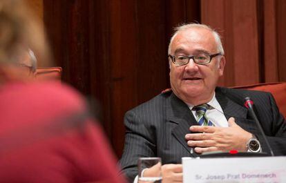 Josep Prat, en la comisión del Parlament que investigó las irregularidades en la sanidad pública.
