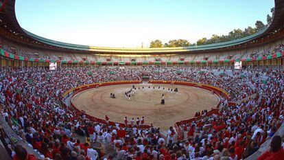 La plaza de toros de Pamplona, en 2019.