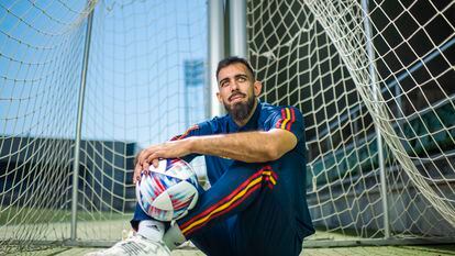 Borja Iglesias, durante su primera concentración con la Selección Española.