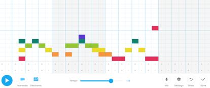 Image of Google's Song Maker tool.
