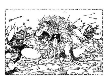 Uno de los dibujos de Junceda para ilustrar las aventuras de Massagran.