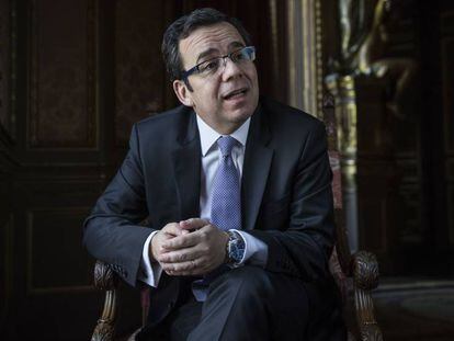 El ministro de Econom&iacute;a chileno, Luis Felipe C&eacute;spedes, este jueves en Madrid.