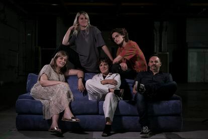 From the left, the participants in the report Ana María Ibañez, Rocío Saiz, Paloma Rey, Lucas Jiménez and Óscar Díaz.