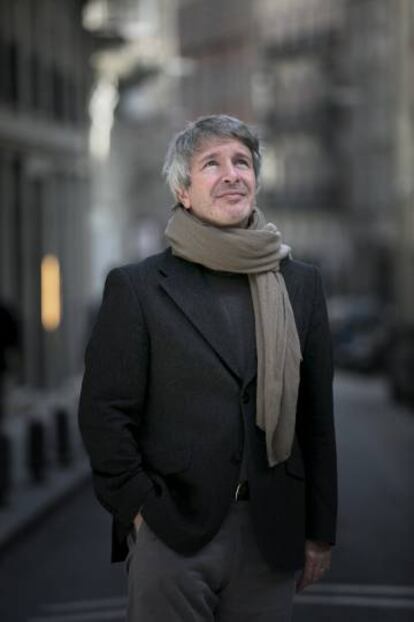 El escritor francés Éric Vuillard, en entrevista en Madrid, en 2019.